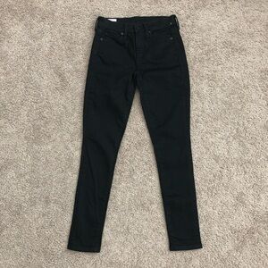 Gap Denim Black True Skinny Mid Rise Jeans Womens 24/00R